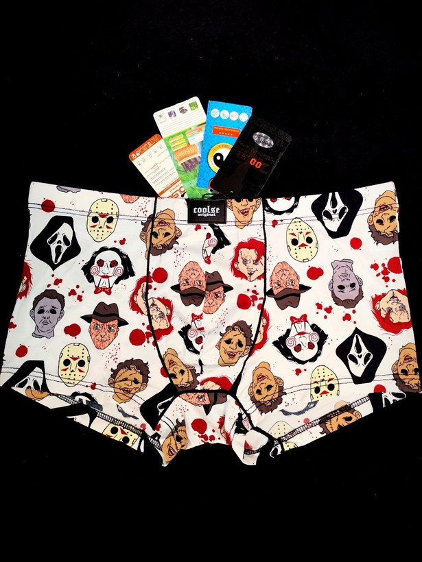 شورت مردانه پادار گیاهی کولسی طرح صورت ارواح